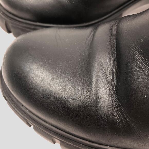 Steve Madden Rankel Chunky Platform Boots 10 Leather Lug Sole Chelsea Y2K Style - Picture 11 of 12